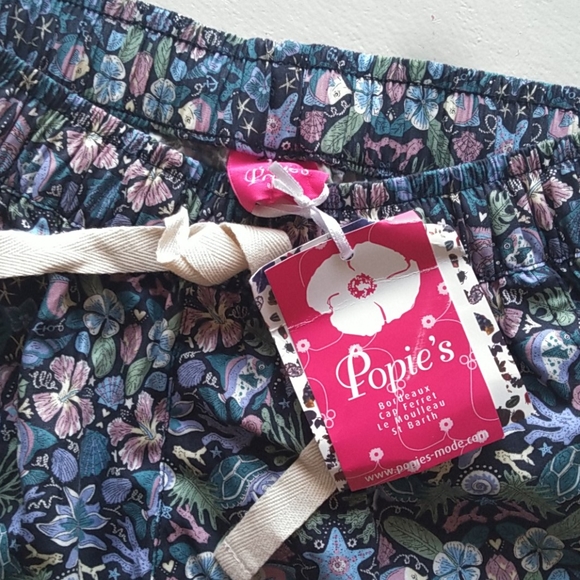 Popies St. Barth’s Liberty Fabrics cotton print shorts w lace trim Women XS NWT - Picture 4 of 5